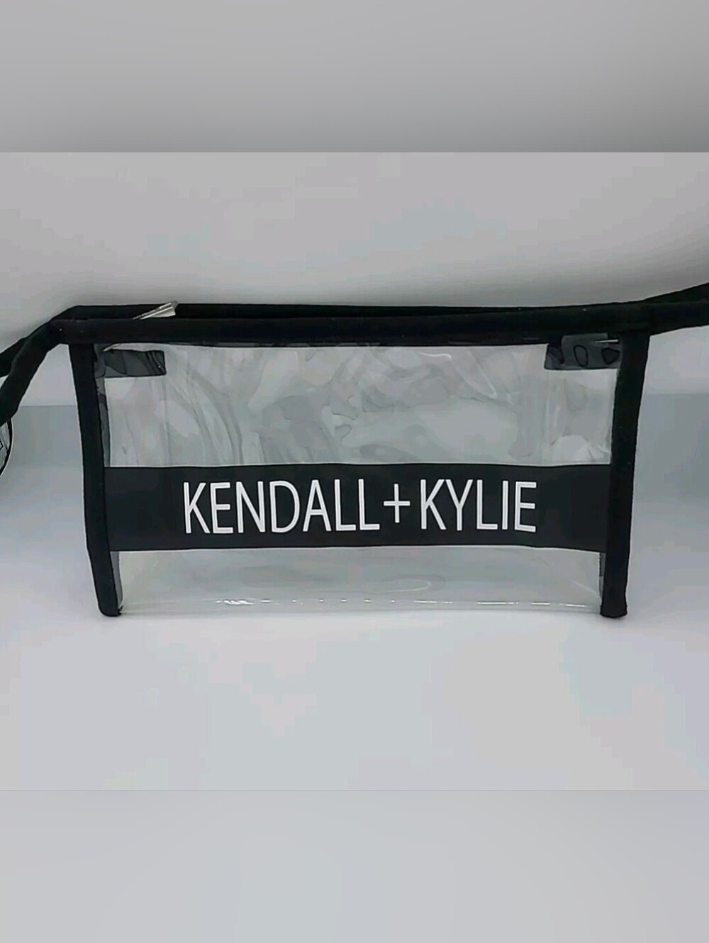Nwot Kendall + Kylie Cosmetic Makeup Bag Clear & Black
